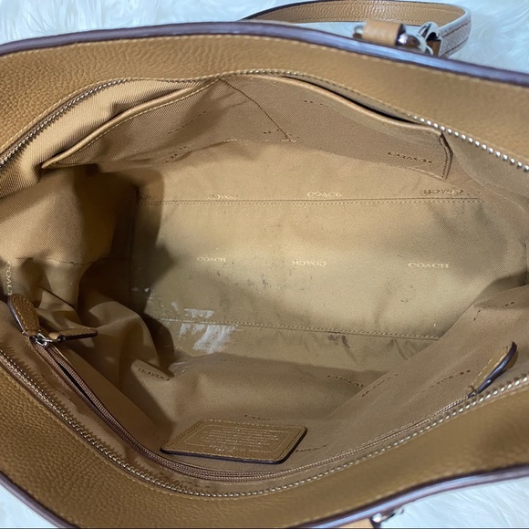 Coach Sophia Pebbled Leather Tote Bag Handbag Purse 36600 - Picture 11 of 14